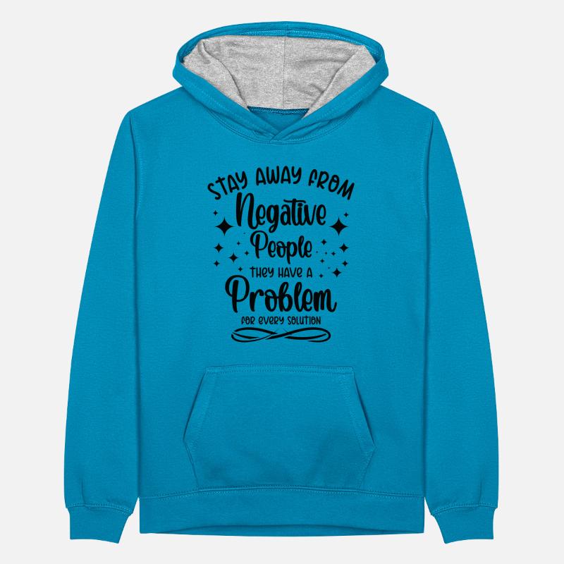 Problem Solution Critical Thinkers Positive Teenager Contrast Hoodie