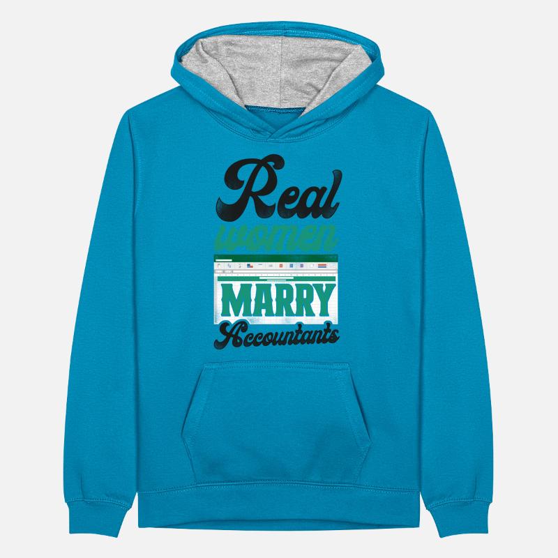 Mariage comptable comptable Sweat à capuche contrasté Ado