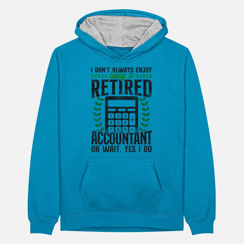 Comptable Comptable Comptable Comptabilité Sweat à capuche contrasté Ado
