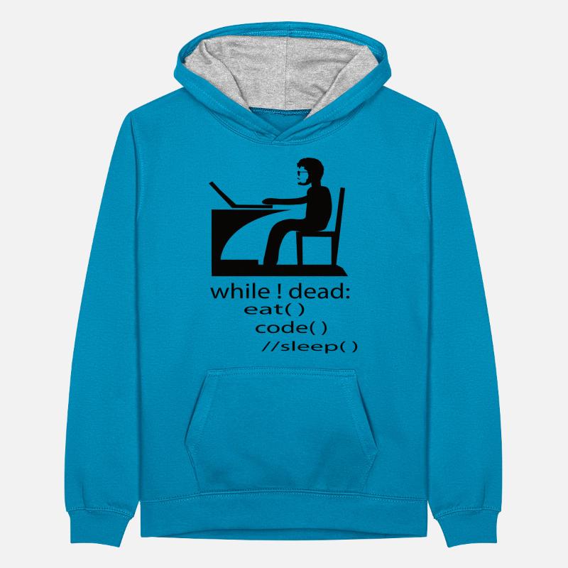 Softwareentwickler Programmierer Geschenk Teenager Kontrast-Hoodie