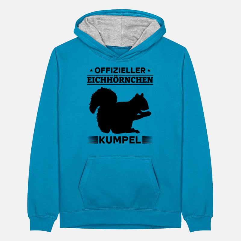 Offizieller Eichhörnchen Kumpel - Eichhörnchen Teenager Kontrast-Hoodie
