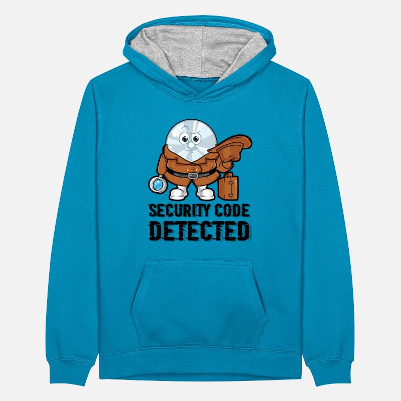 Network And Computer Security Hard Disc Detective Teenager Contrast Hoodie