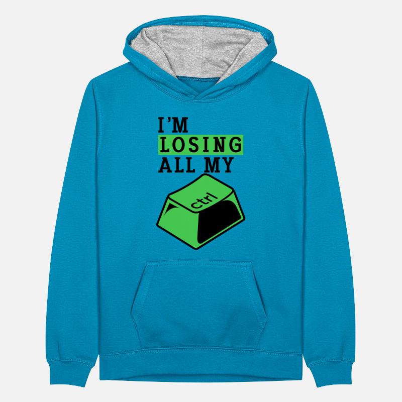 Cyber Security Computer Key Software Engineer Teenager Contrast Hoodie