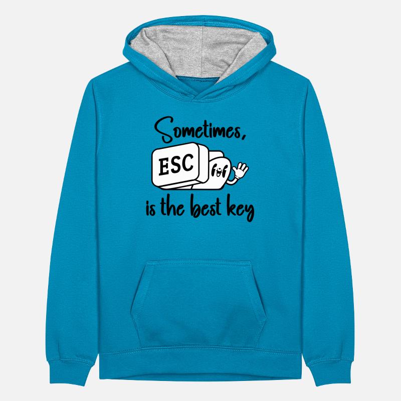 Software Engineer Computer Key Programming Teenager Contrast Hoodie
