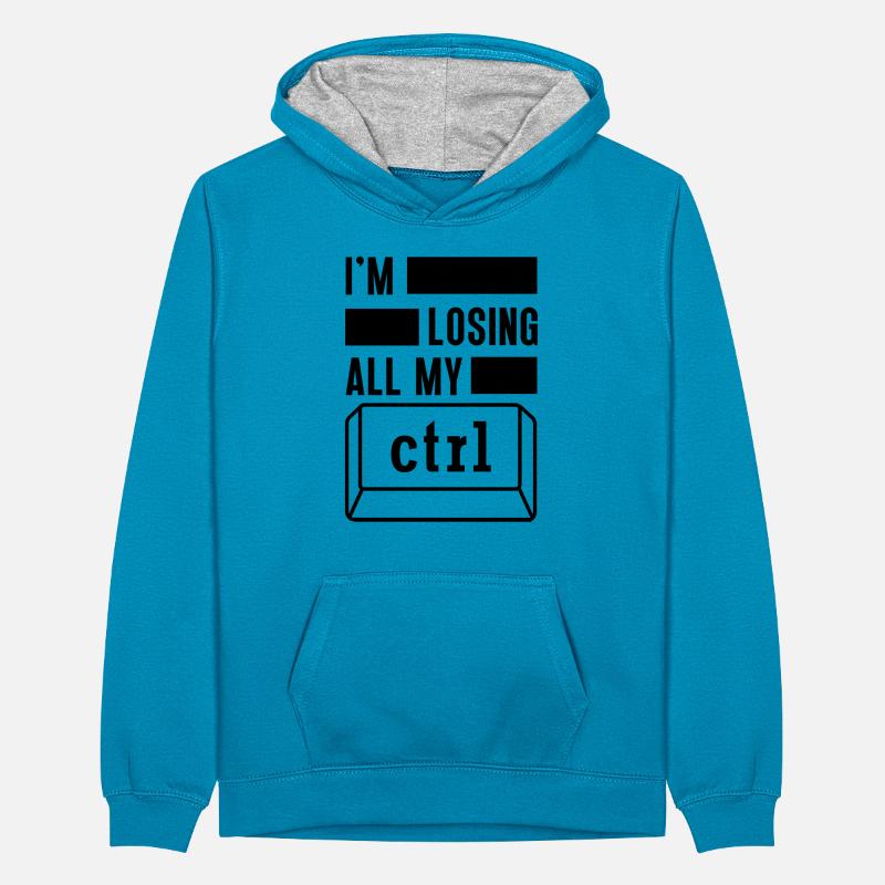 Cyber Security Computer Key Software Engineer Teenager Contrast Hoodie