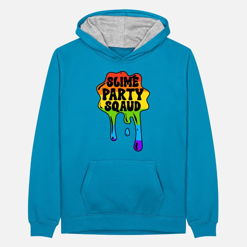 Slime Rainbow Magic Drop Splash Sweat à capuche contrasté Ado