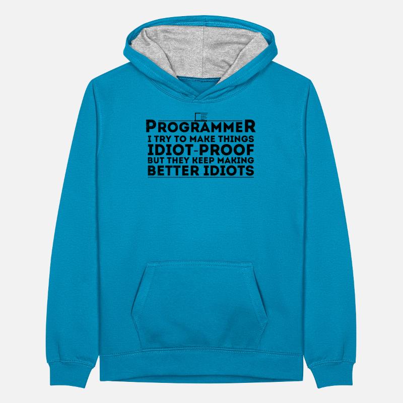 Drôle Programmeur Humour Codeur Informatique Programmation Sweat à capuche contrasté Ado