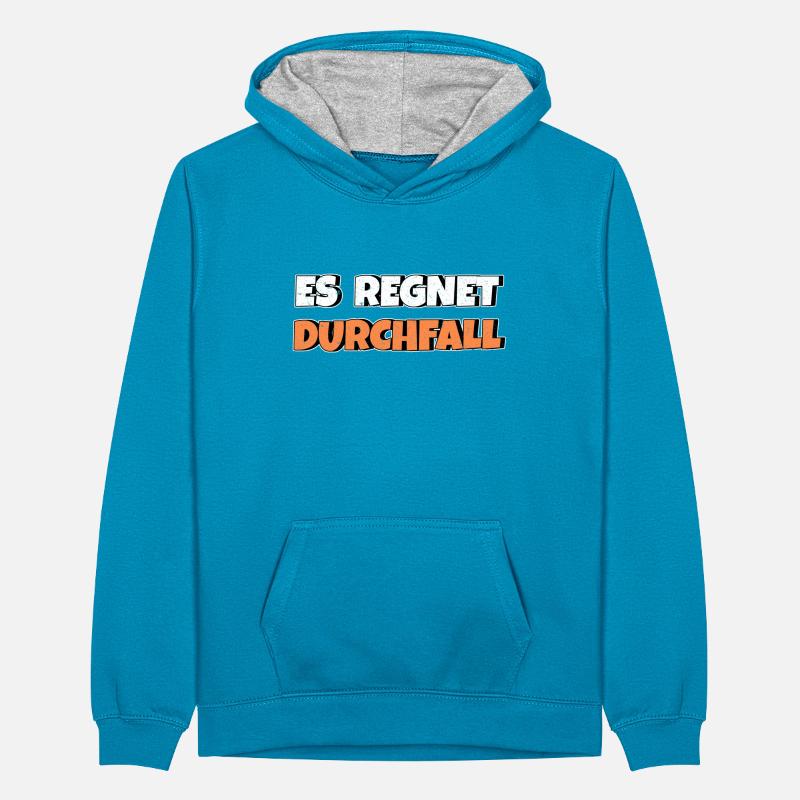 Es regnet Durchfall Teenager Kontrast-Hoodie