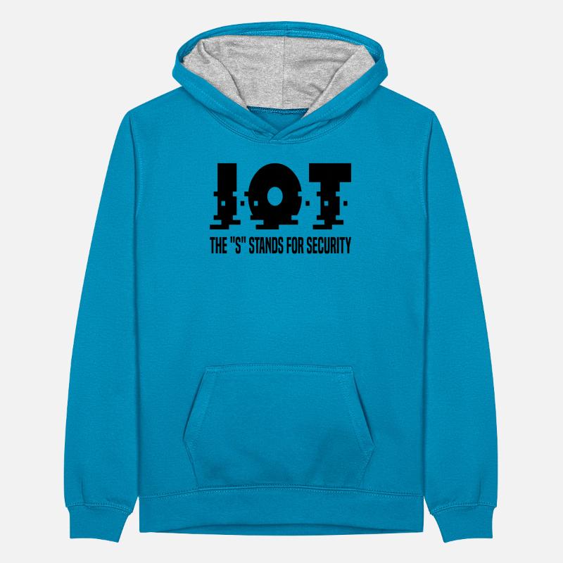 Internet Des Objets IOT Programmeur Admin IT Sweat à capuche contrasté Ado