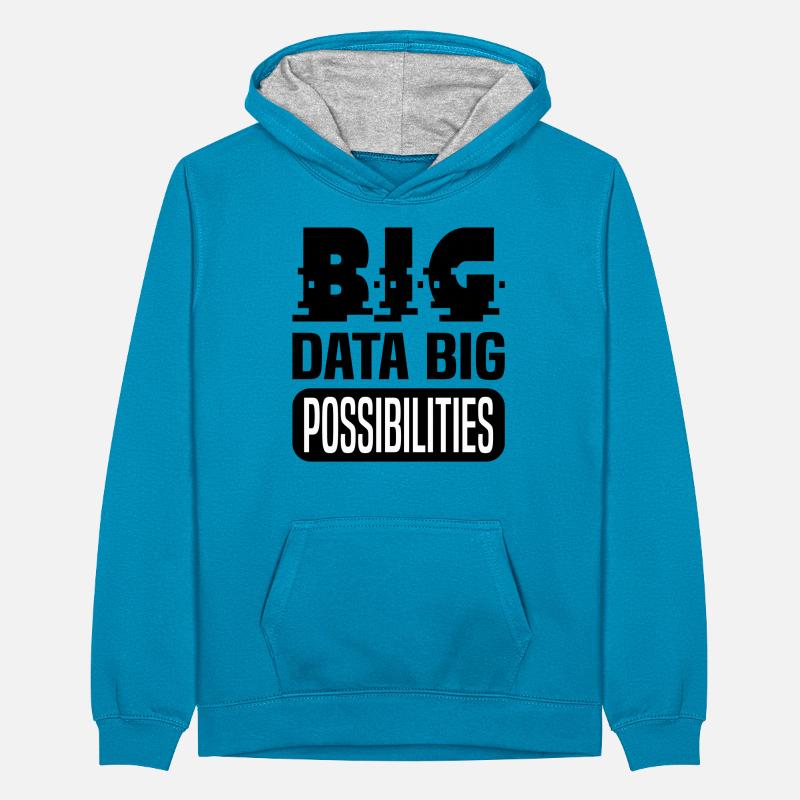 Internet Des Objets IOT Programmeur Admin IT Sweat à capuche contrasté Ado