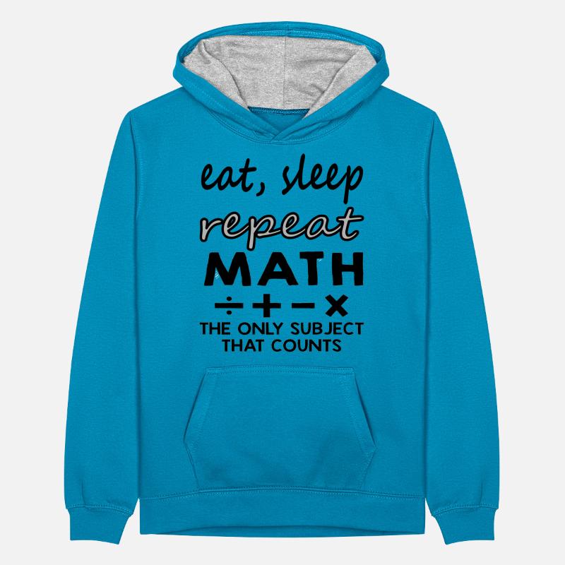 Study Math Student Gift Idea Teenager Contrast Hoodie