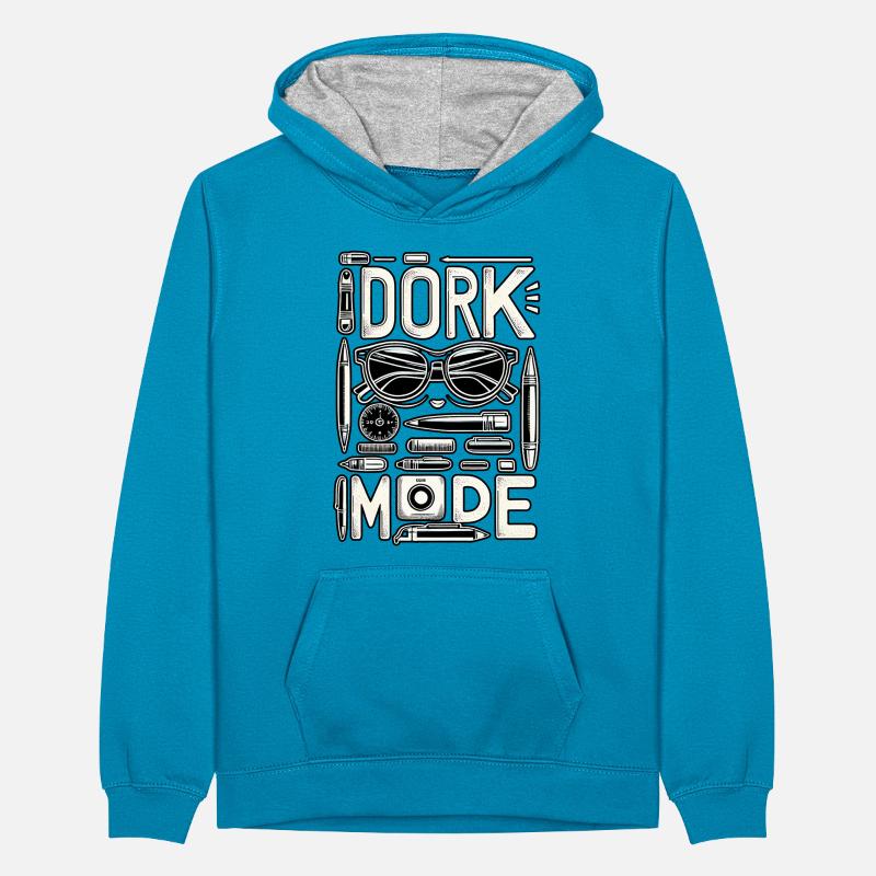 Dork Mode 6 Teenager Kontrast-Hoodie