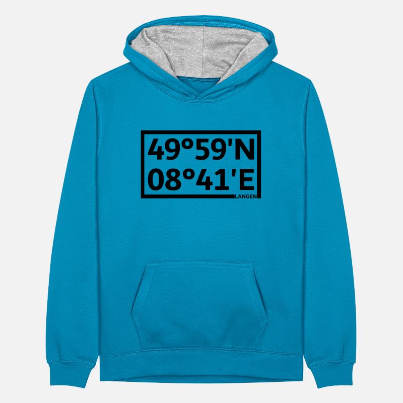 Coordonnées longues Sweat à capuche contrasté Ado