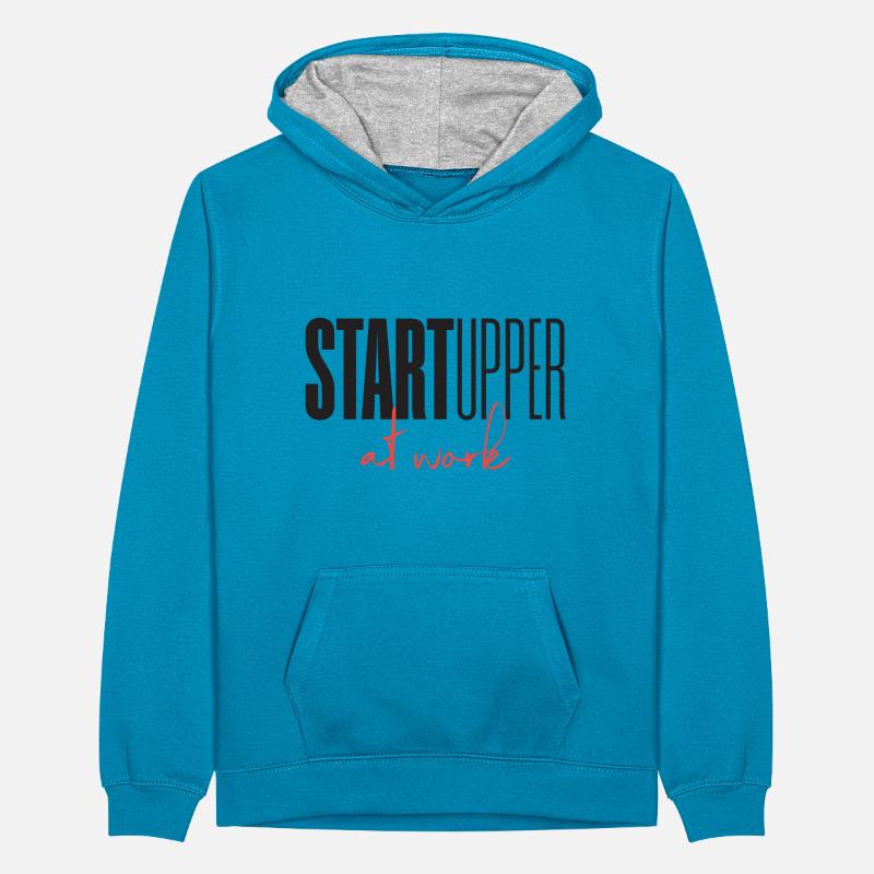 Startupper Startup at work Teenager Kontrast-Hoodie
