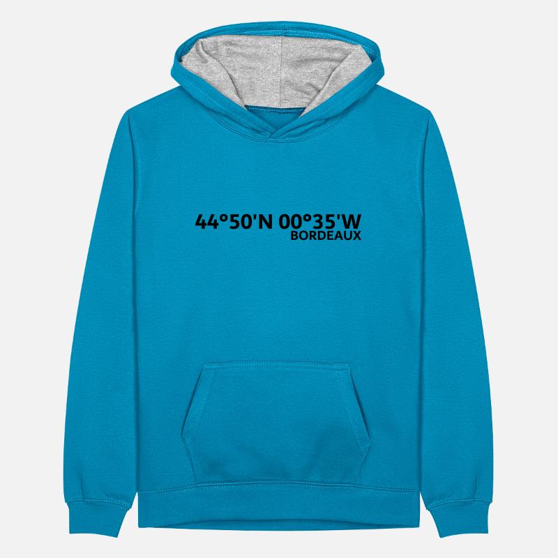 Bordeaux coordinates Teenager Contrast Hoodie
