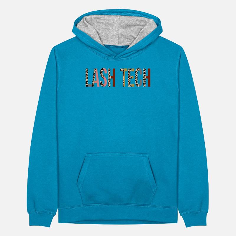 Wimpern-Technologie Teenager Kontrast-Hoodie