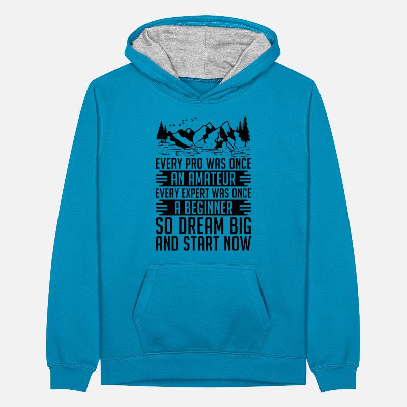 Every Pro Was Once Athletes Training Trail Runner Teenager Contrast Hoodie