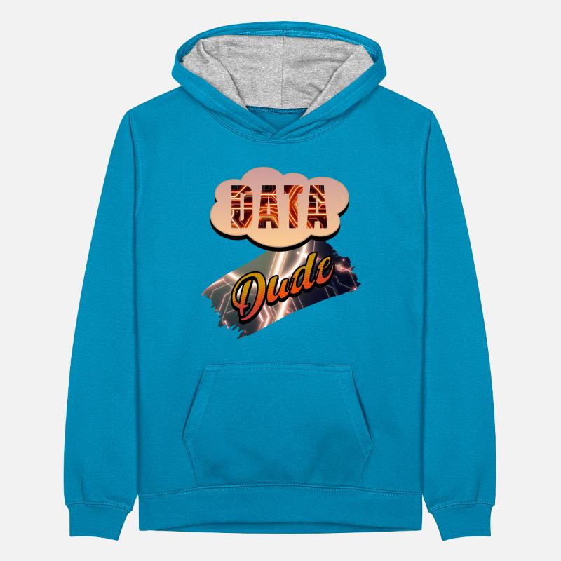 Data Dude Teenager Contrast Hoodie