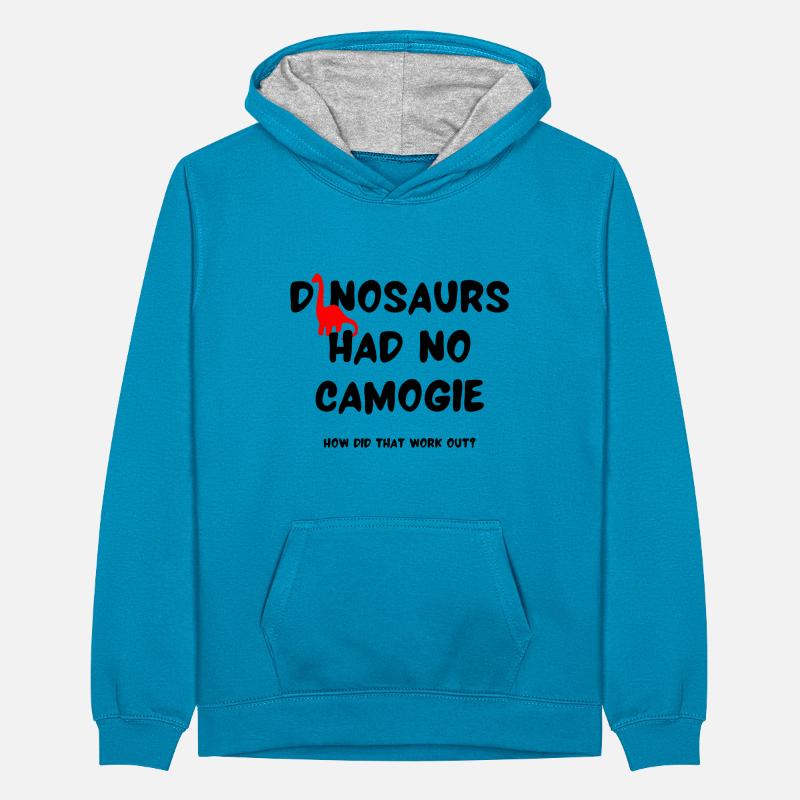 Dinosaurs had no Camogie How did that work out? Teenager Contrast Hoodie