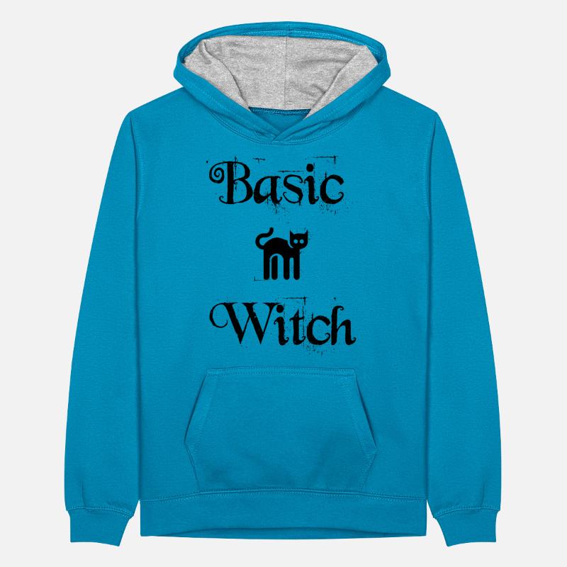 Basic Witch Teenager Kontrast-Hoodie