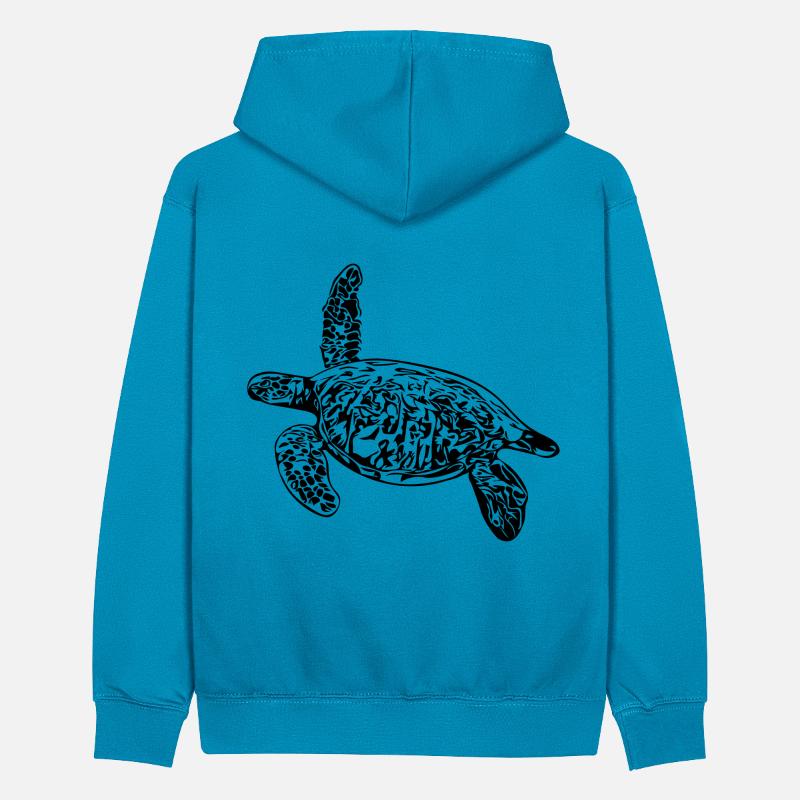 Turtle - vector design Teenager Contrast Hoodie