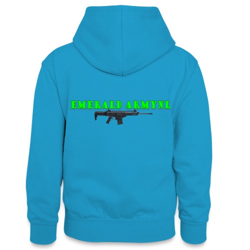 EMERALDARMYNL LETTERS! - Teenager contrast-hoodie