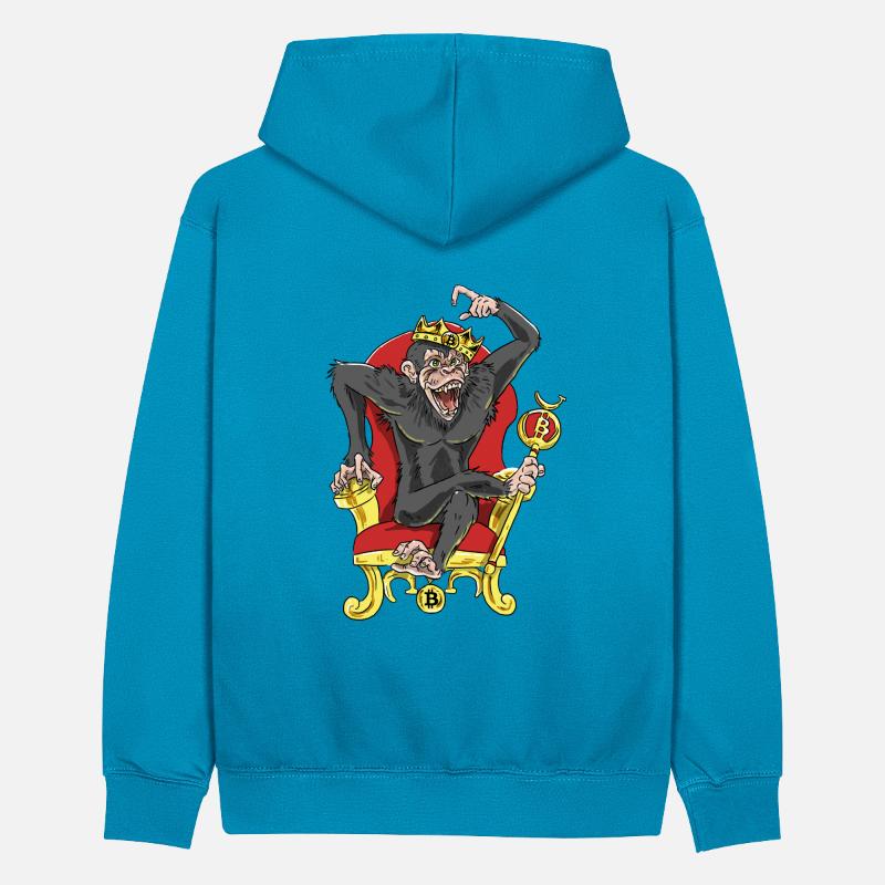 Bitcoin Monkey King - Beta Edition Teenager Kontrast-Hoodie