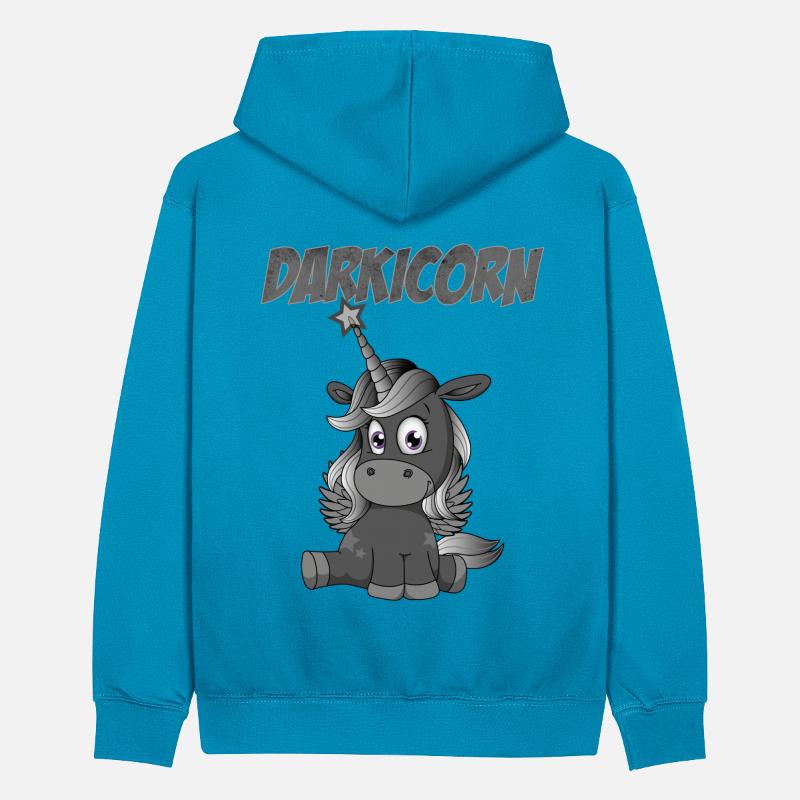 Darkicorn | Dunkles Einhorn Gothic Geschenkidee Teenager Kontrast-Hoodie