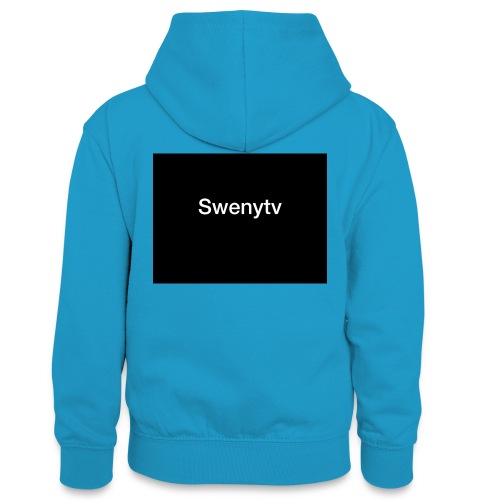 swenytv zwart logo - Teenager contrast-hoodie