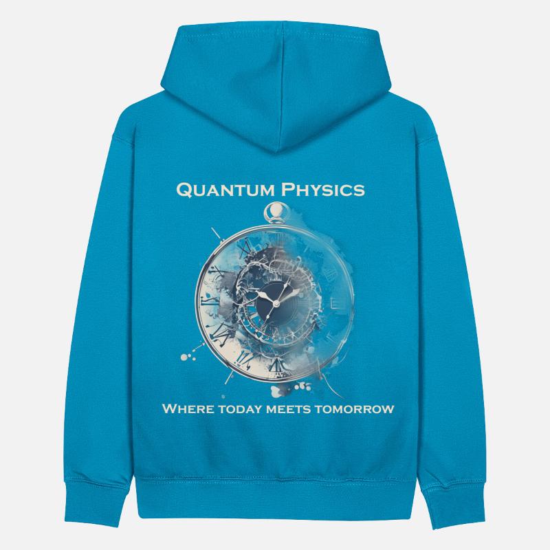 Clock uncertainty relation, quantum physics Teenager Contrast Hoodie