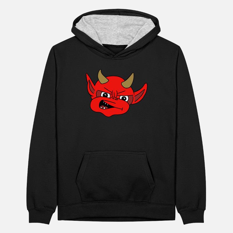 Devil, Diablo, Devil Teenager Contrast Hoodie