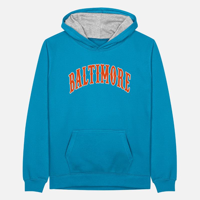 Baltimore Sweat à capuche contrasté Ado