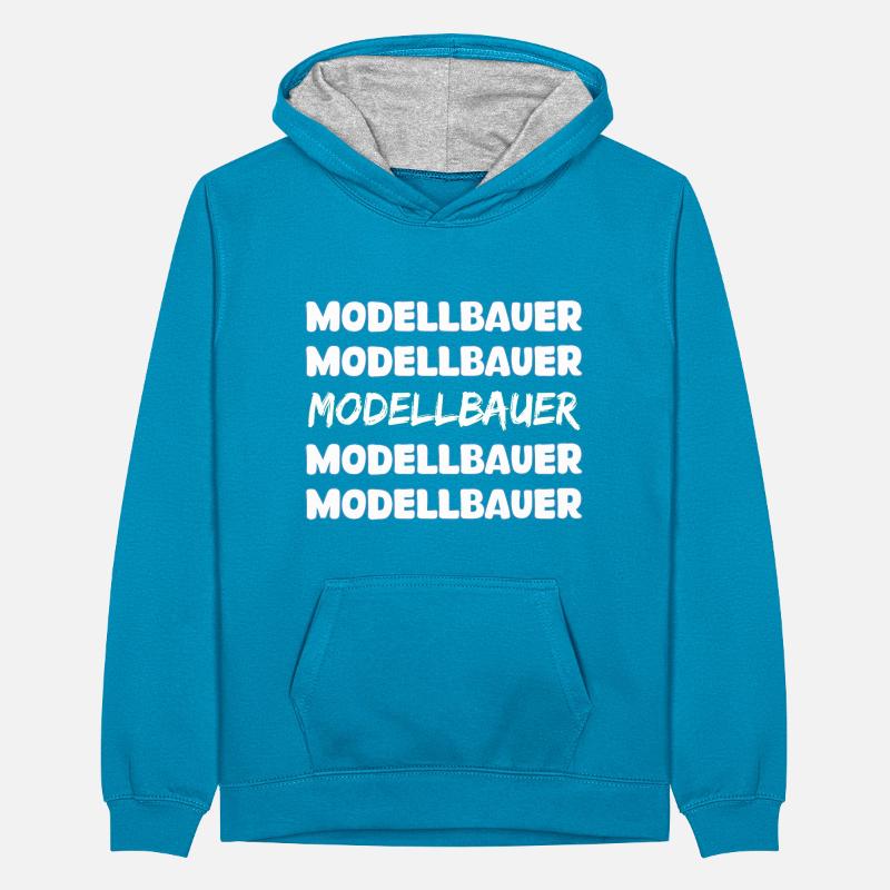 Gift for model builder Teenager Contrast Hoodie