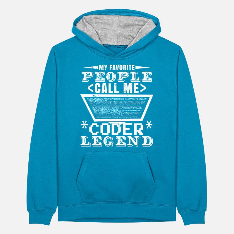 Coder-Legende Teenager Kontrast-Hoodie
