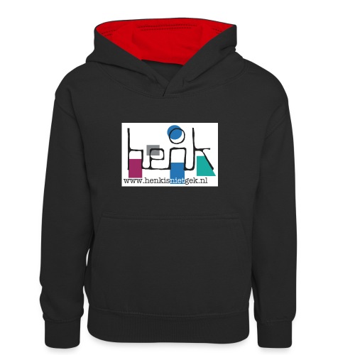 henkisnietgek-logo - Teenager contrast-hoodie