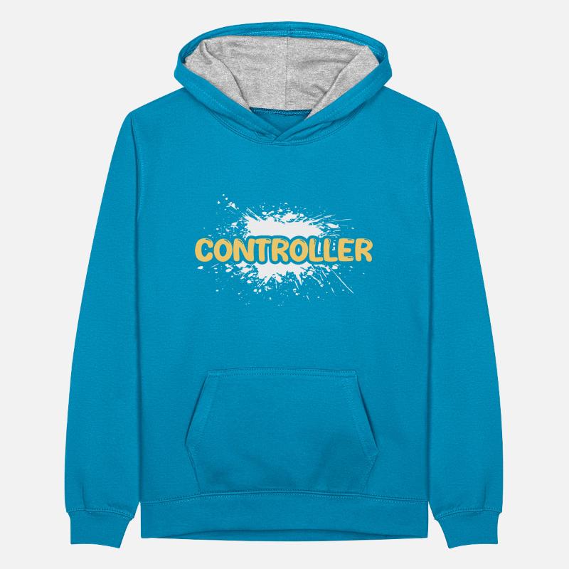 Gift for Controller Teenager Contrast Hoodie