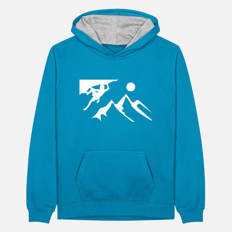 Bouldering Climbing Teenager Contrast Hoodie