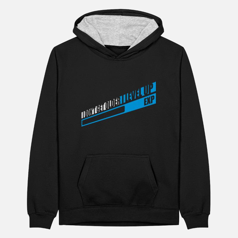 get older level up Teenager Contrast Hoodie