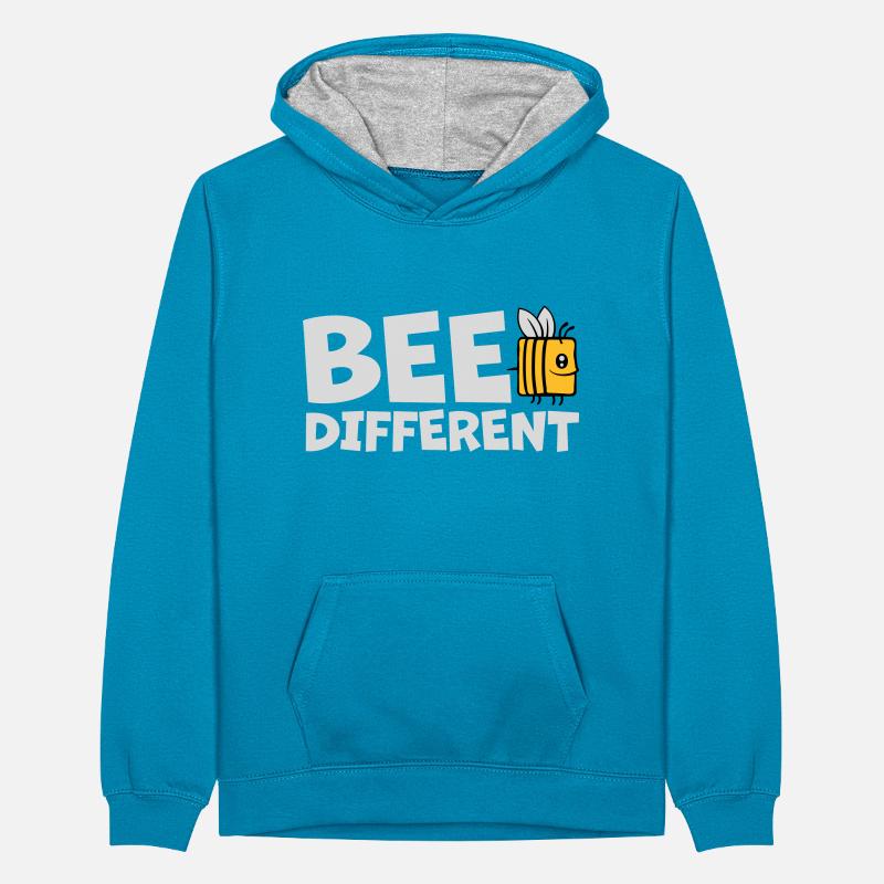 bee different saying quote Teenager Contrast Hoodie