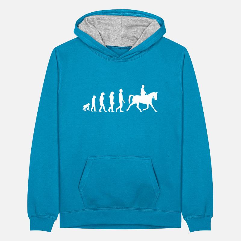 Evolution des Reitens Teenager Kontrast-Hoodie