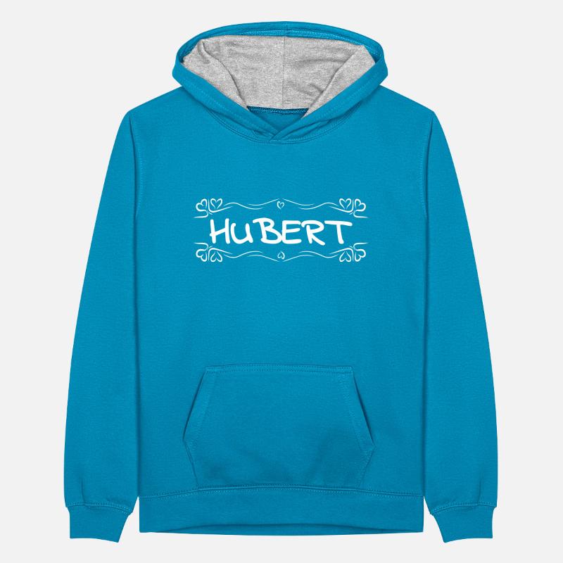 Hubert als Name Teenager Kontrast-Hoodie