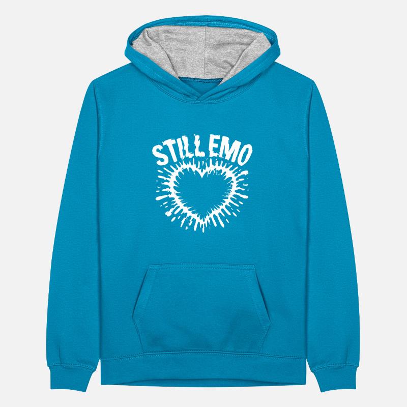 Still emo! Goth Emo Alternative Aesthetic Teenager Contrast Hoodie