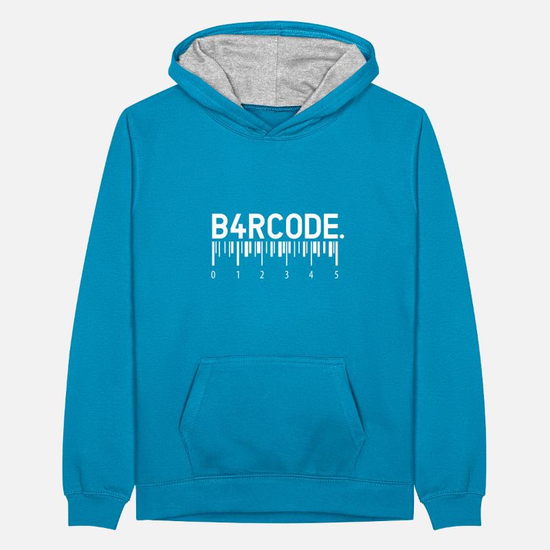 B4RCODE. Mesurer Sweat à capuche contrasté Ado