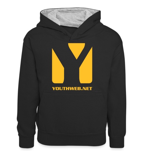 yw_LogoShirt_yellow - Teenager Kontrast-Hoodie