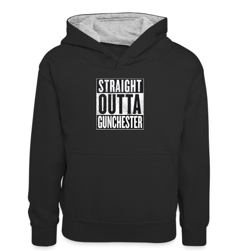 Straight Outta Gunchester - Teenager Contrast Hoodie