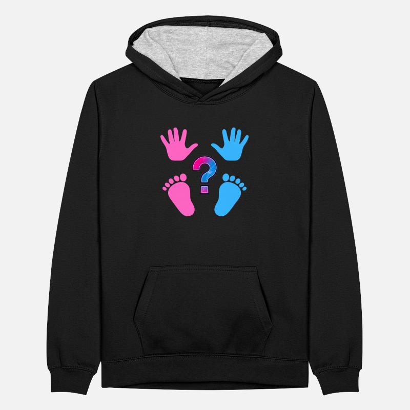 Mädchen oder Junge Teenager Kontrast-Hoodie