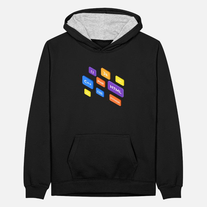 Programming Teenager Contrast Hoodie