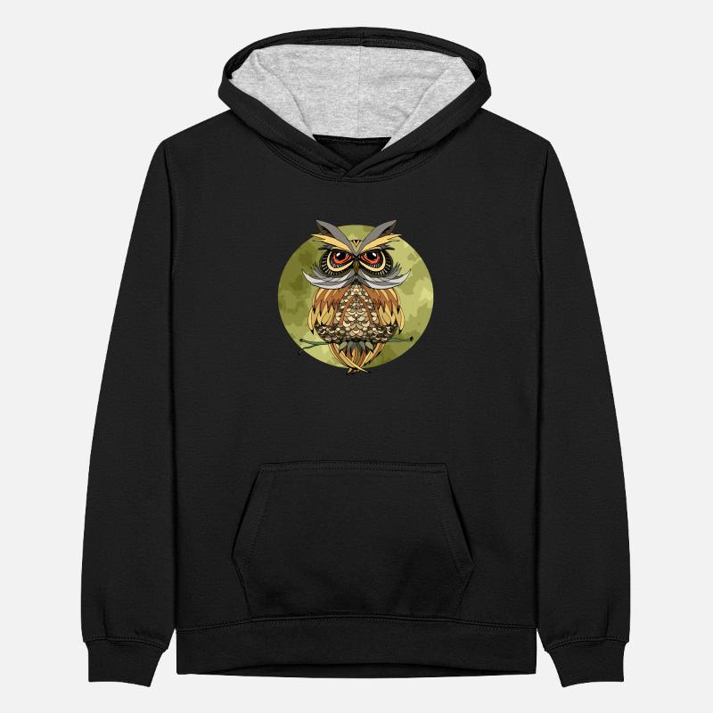 Vogel Teenager Kontrast-Hoodie