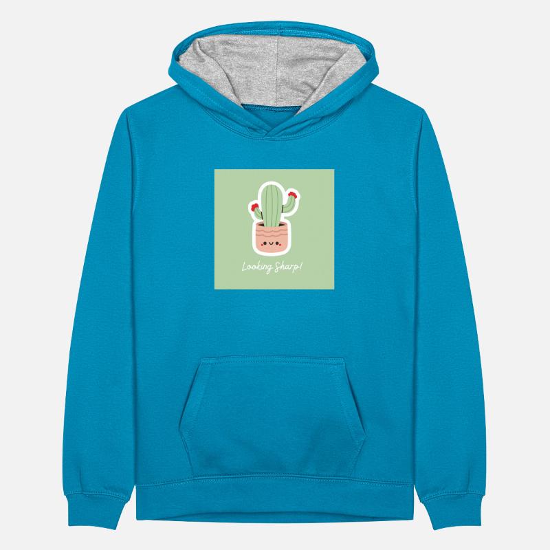 Looking Sharp! Teenager Contrast Hoodie