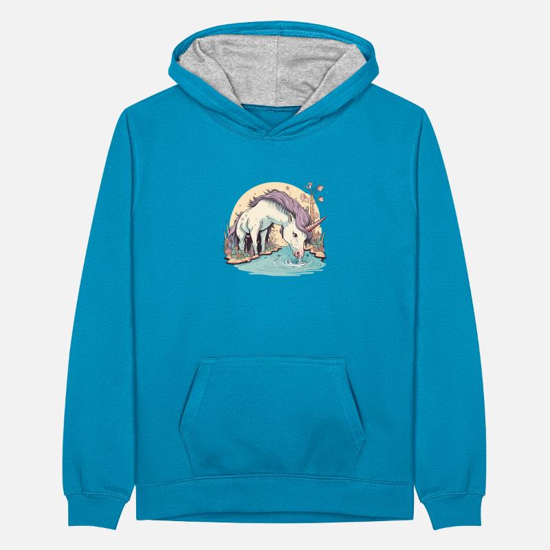 Ätherische Erfrischung Teenager Kontrast-Hoodie